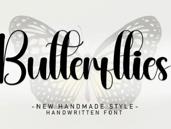 Butterflies Script font