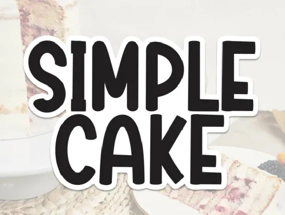 Simple Cake Display font