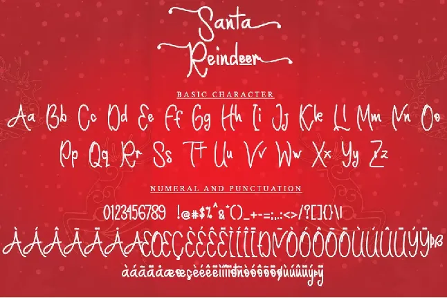 Santa Reindeer- PERSONAL USE font