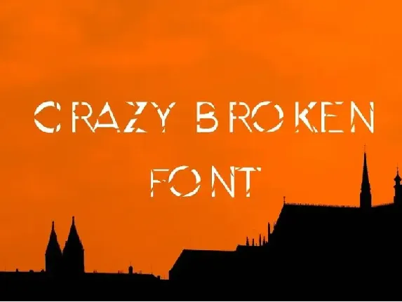 Crazy Broken font