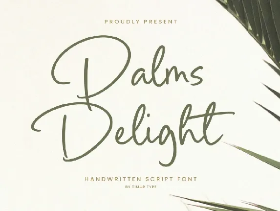 Palms Delight font