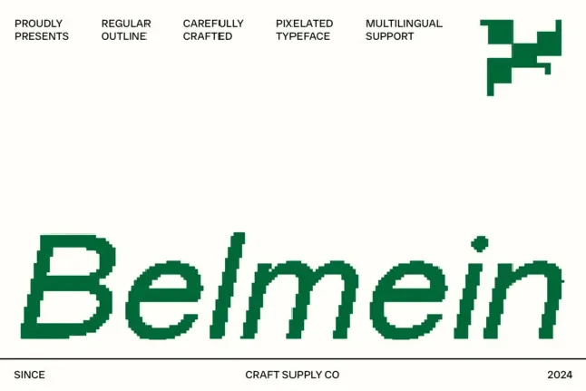 Belmein Pixel font