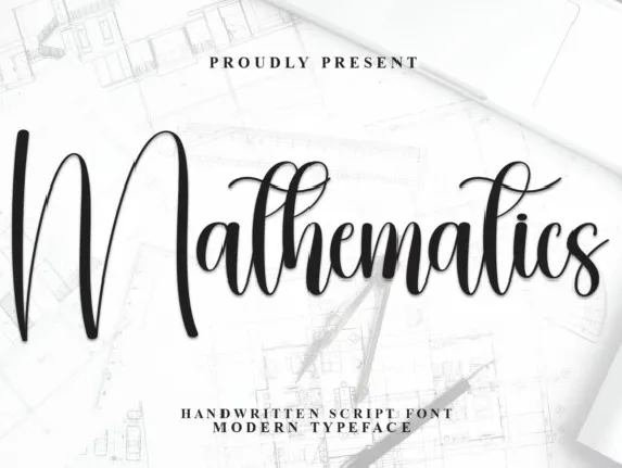 Mathematics Calligraphy font