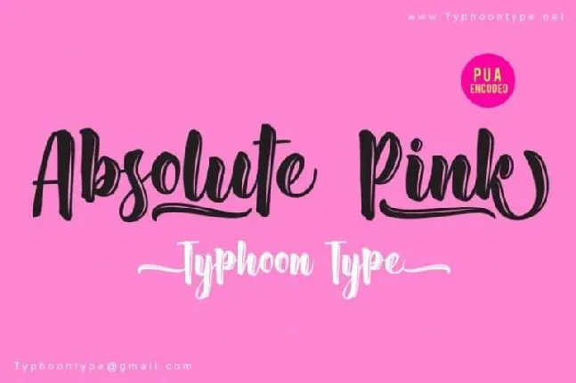 Absolute Pink Script font