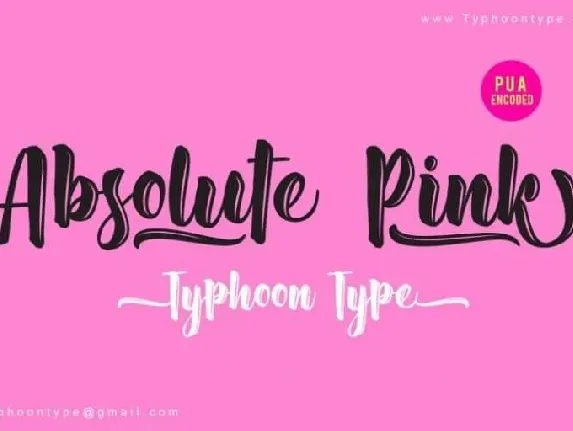 Absolute Pink Script font