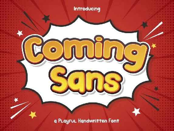 Coming Sans Free Trial font