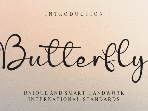 Butterfly Calligraphy font