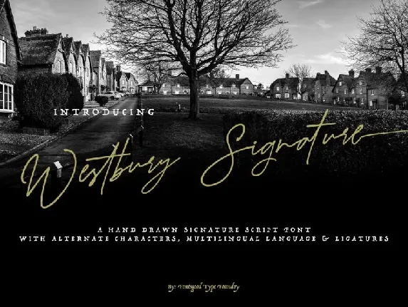 Westbury Signature Demo font