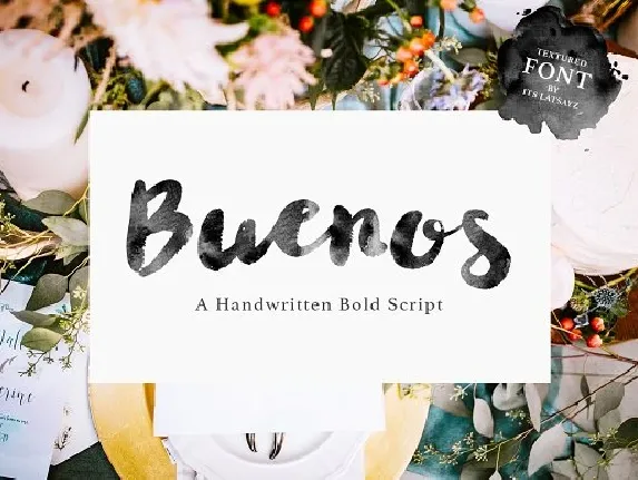 Buenos Script font