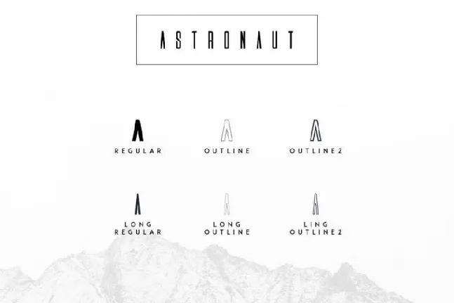 Astronaut Typeface font