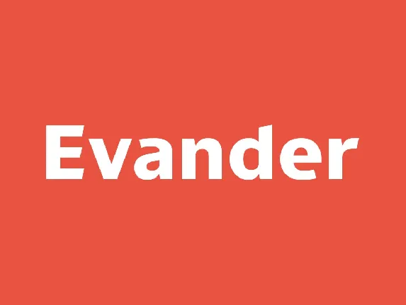 Evander font