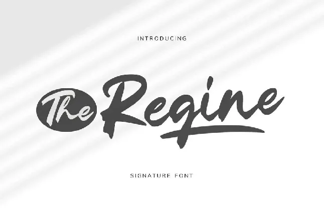 The Regine font