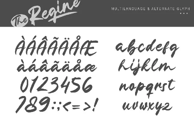 The Regine font