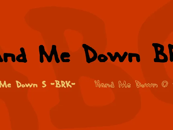 Hand Me Down BRK font