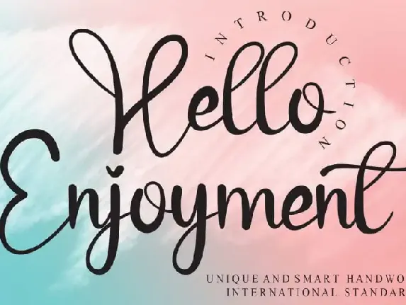 Hello Enjoyment Calligraphy font