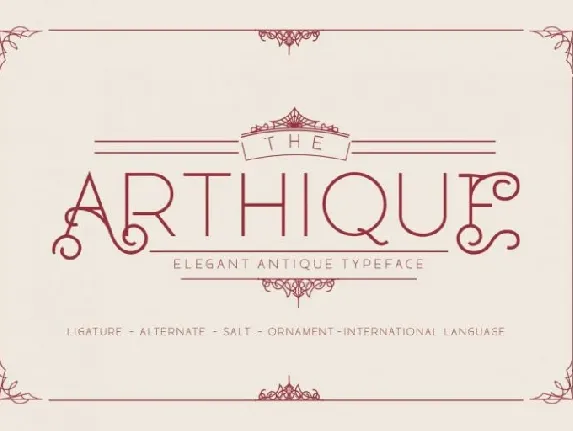 Arthique Elegant font