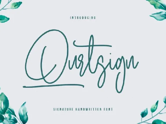 Qurtsign Signature font