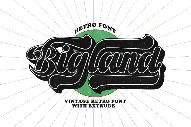 Bigland Retro font