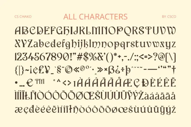 CS Chako font