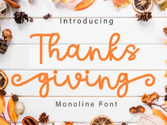 Thanks Giving font