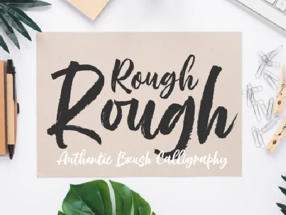 Rough Rough Brush font