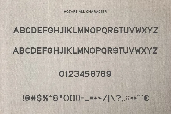 Mozart font