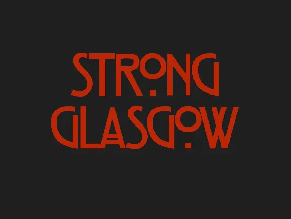 Strong Glasgow font