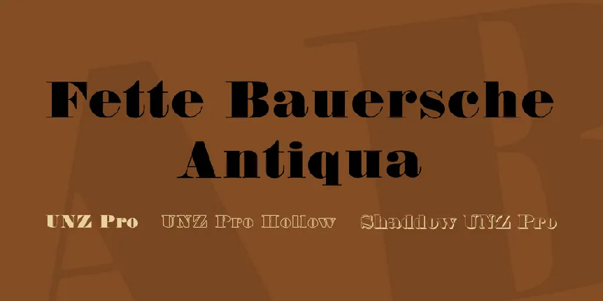 Fette Bauersche Antiqua font