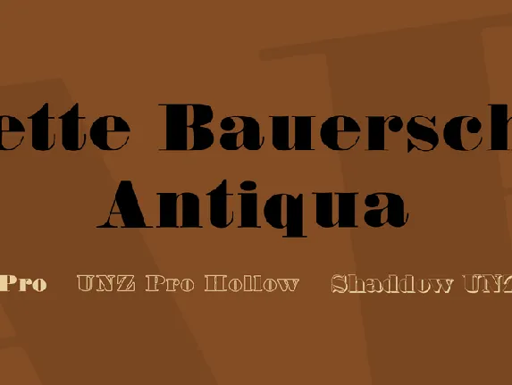 Fette Bauersche Antiqua font