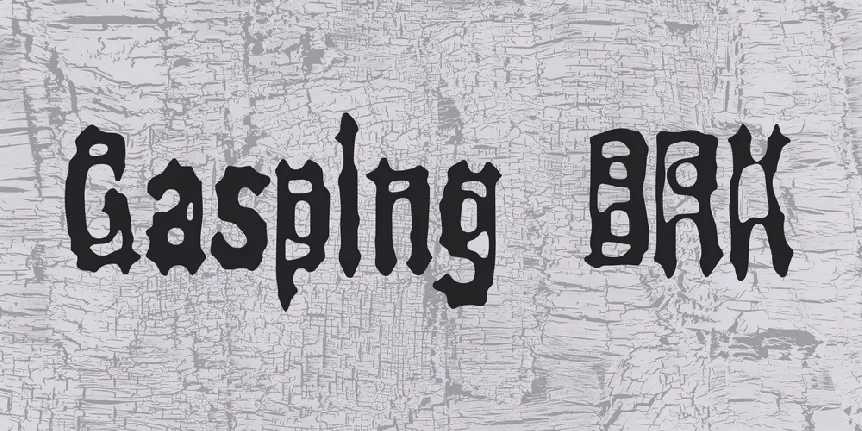 Gasping BRK font