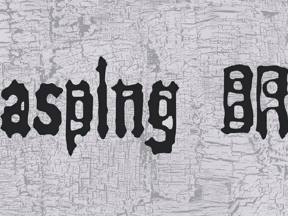 Gasping BRK font