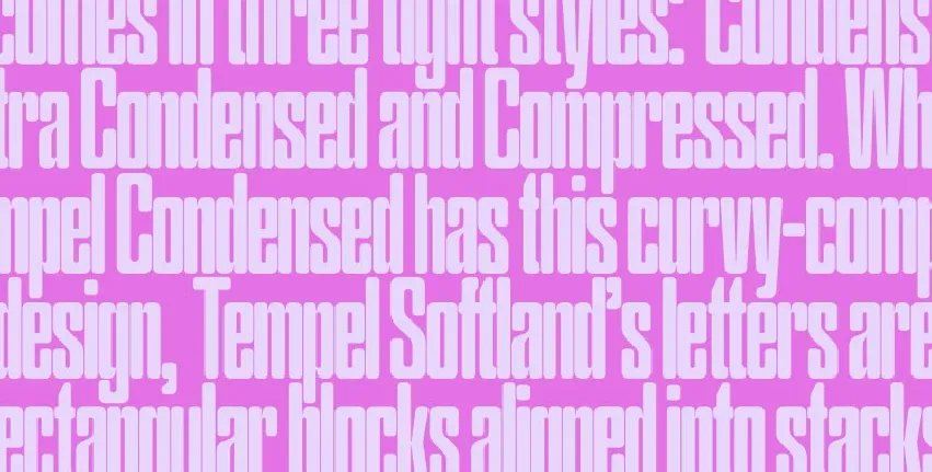 Tempel Softland font