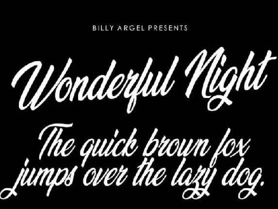 Wonderful Night Script font