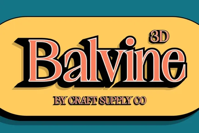 Balvine 3D font