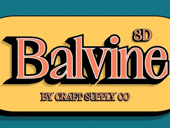 Balvine 3D font