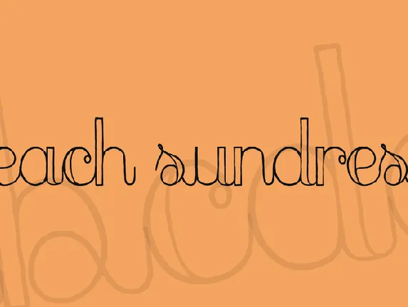 peach sundress font