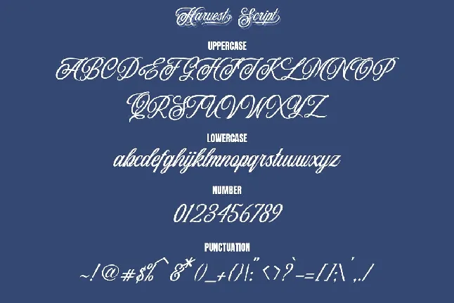 Harvest Script font