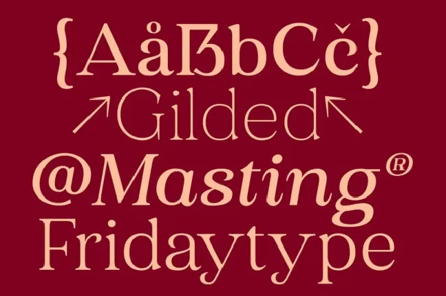 Gilded Masting Family font