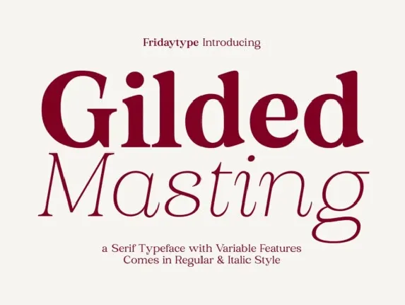 Gilded Masting Family font