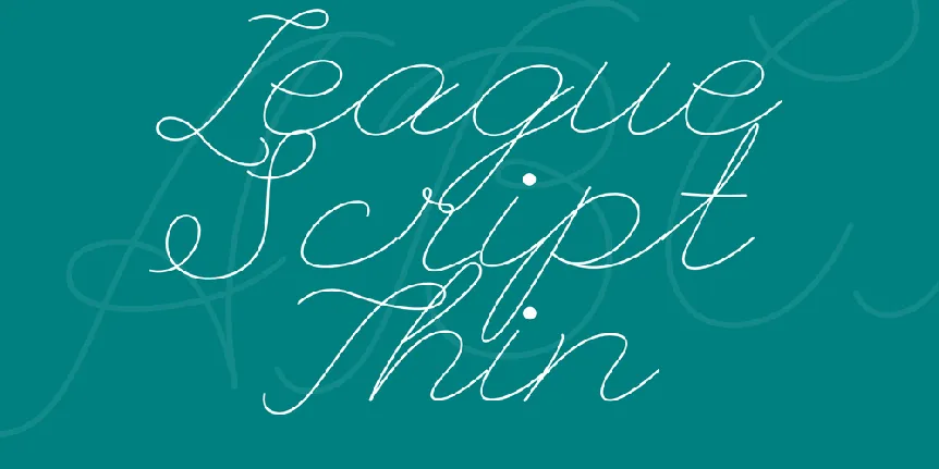 League Script Thin font