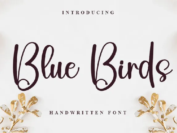 Blue Birds font