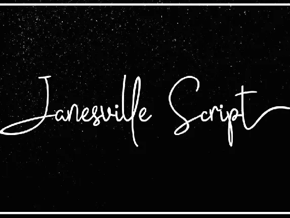 Janesville Script Free Download font