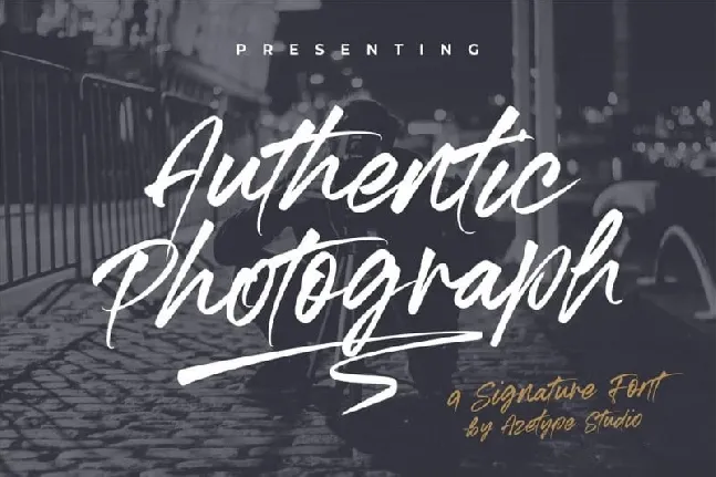 Authentic Photograph Signature font