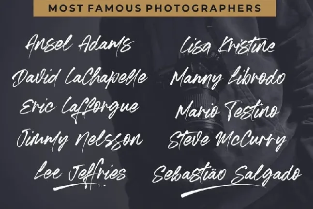 Authentic Photograph Signature font