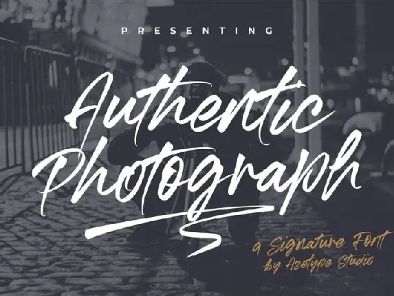 Authentic Photograph Signature font