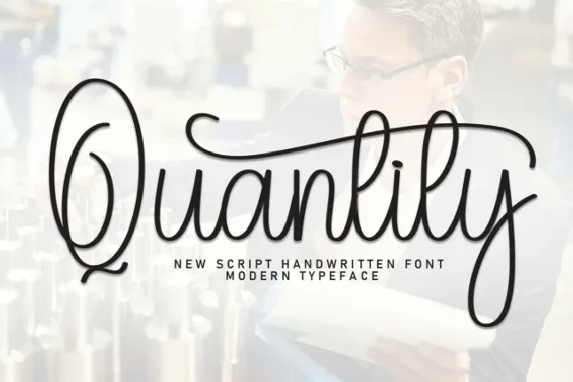 Quantity Script font