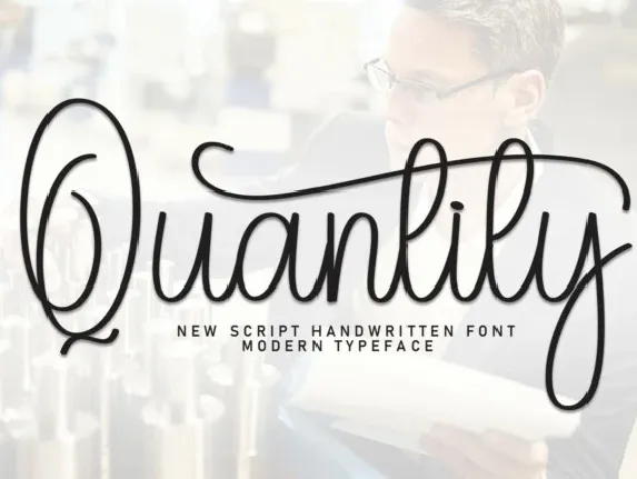 Quantity Script font