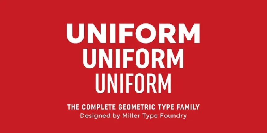 Uniform Pro Family font