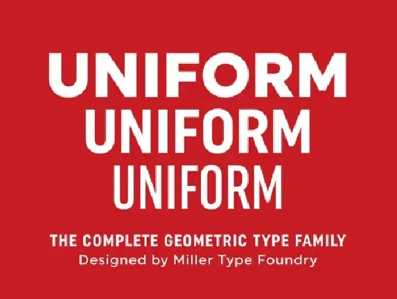 Uniform Pro Family font