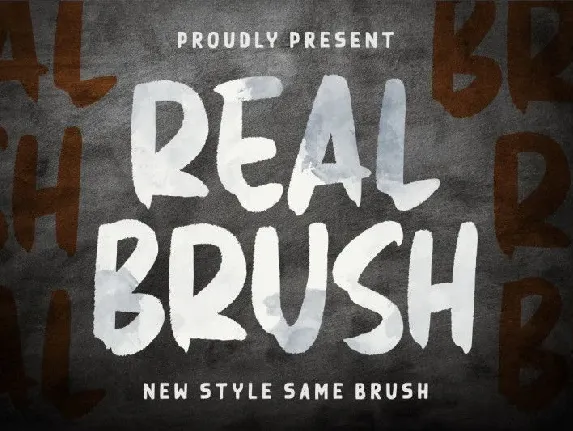 Real Brush font